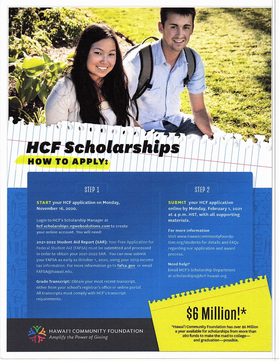 independant scholarships for incoming college freshmen